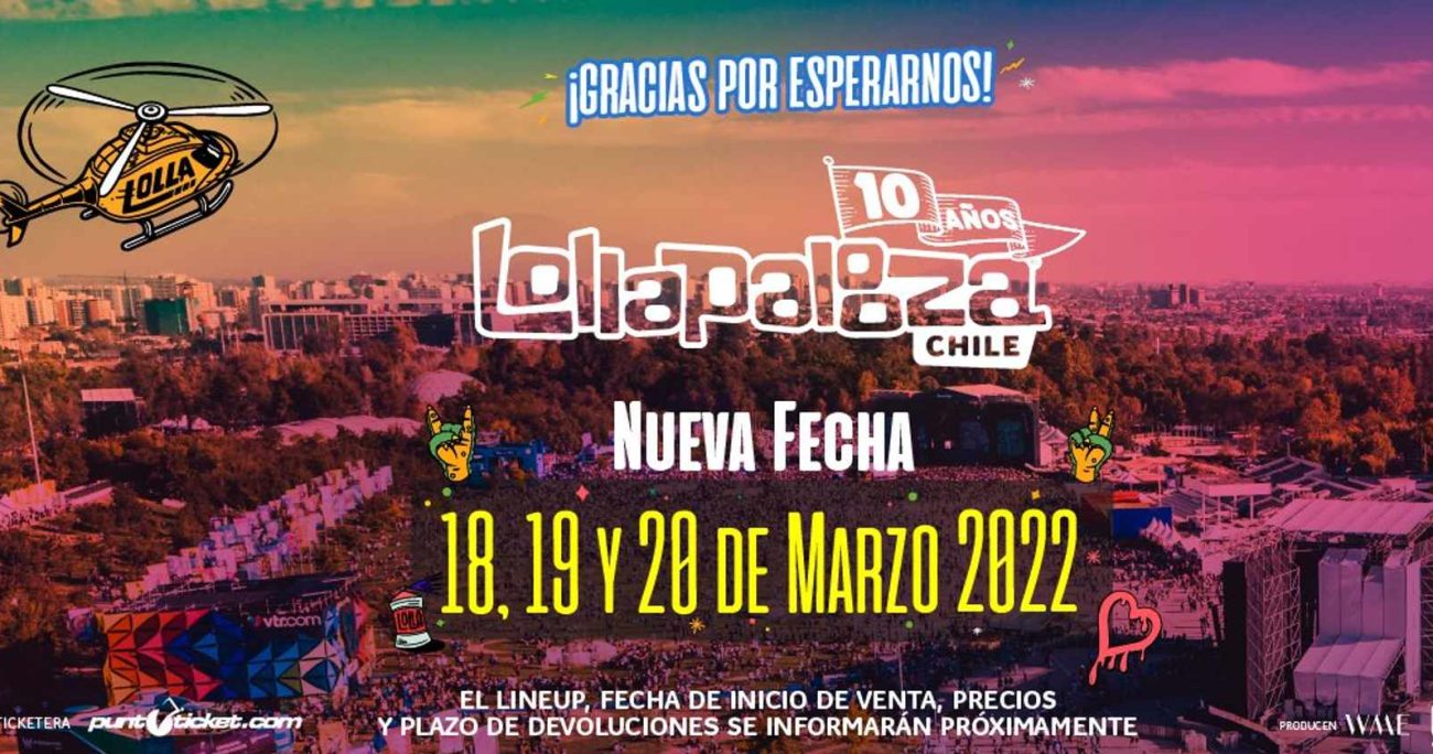 Lollapalooza Chile confirma line up, fechas y nueva sede para su postergada décima versión